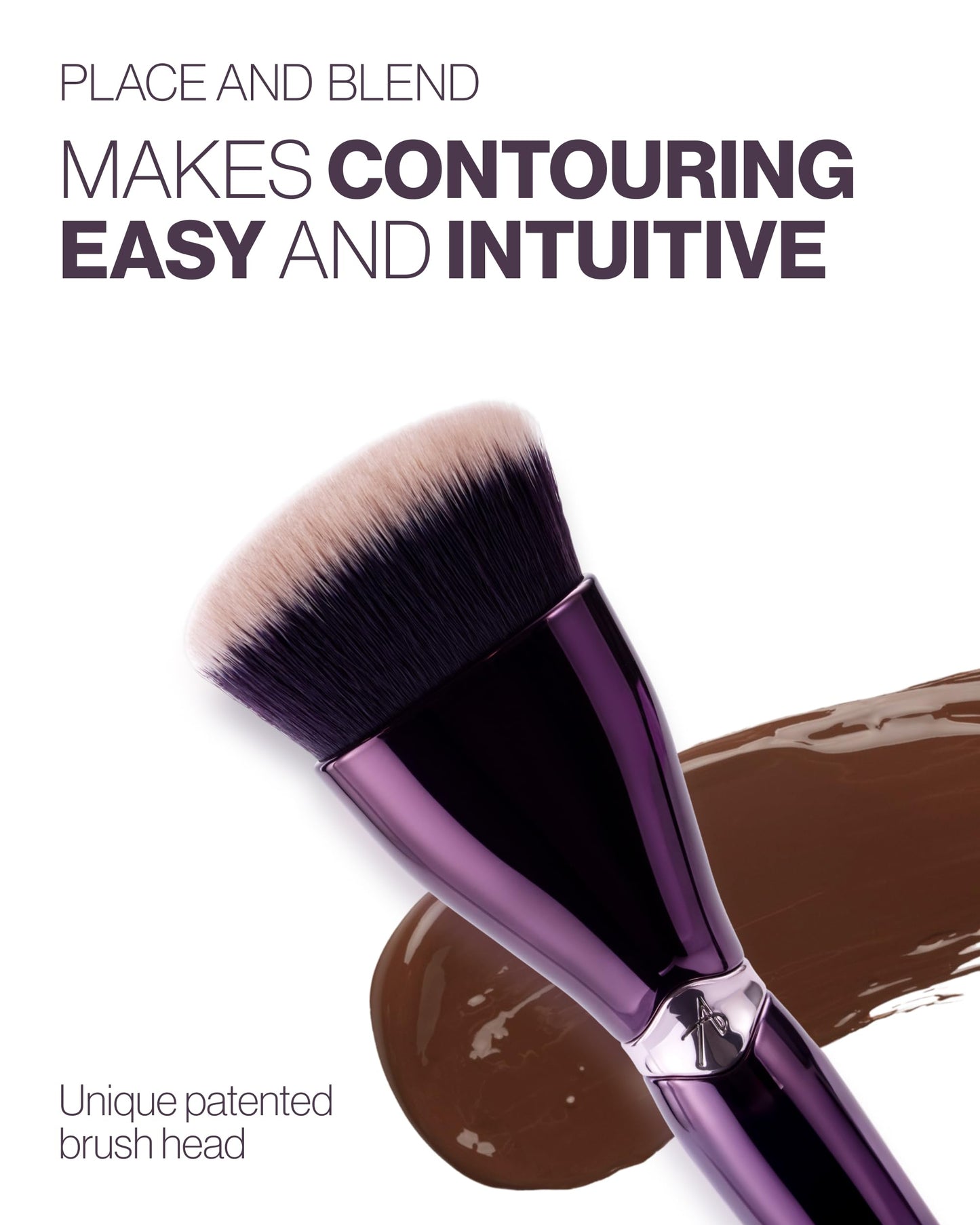 Anisa Beauty Crescent Contour Brush | Soft Dense Fibers for Sculpting, Cream and Powder Bronzers | Vegan & Cruely-Free