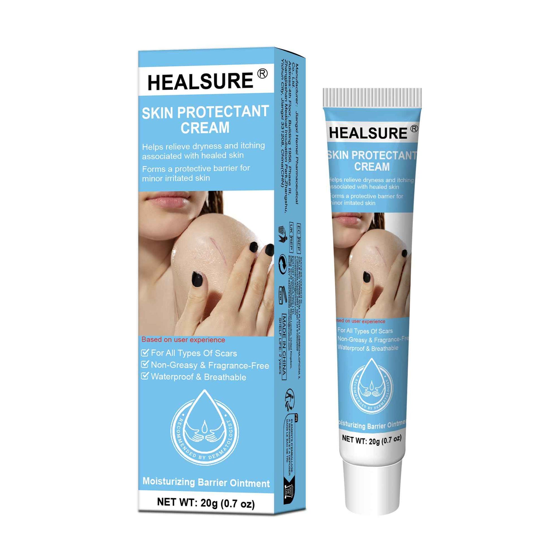 Silicone Scar Gel, Scar Cream for Acne Scars, C-Section, Hypertrophic & Dark Scars, Fade Scars & Improve Skin
