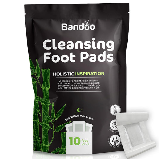 Bandoo Original Foot Pads – Premium Natural Foot Care Pad, Comfortable Overnight Application for Men & Women - 10 Count