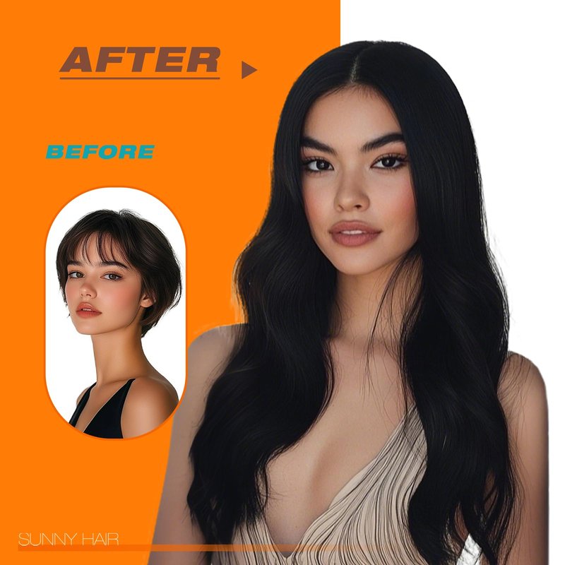 Sunny Hair Tape in Hair Extensions Human Hair 18inch Hair Extensions Real Human Hair Tape in Extensions Jet Black Tape in Extensions for Women 20Pcs 50g