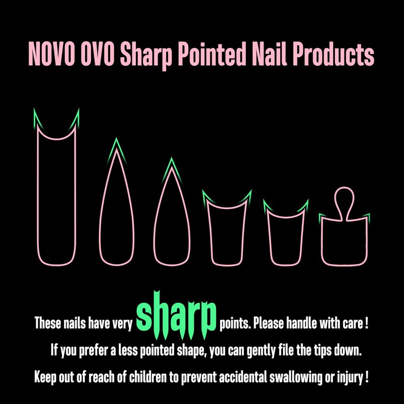 NOVO OVO White French Tip Long XL Sharp Stiletto Nail Tips Press on BERRY PINK, Soft Gel Double Matte Fake Nail Extension, Full Cover False Nails for Acrylic DIY x 16 Sizes 160 pcs