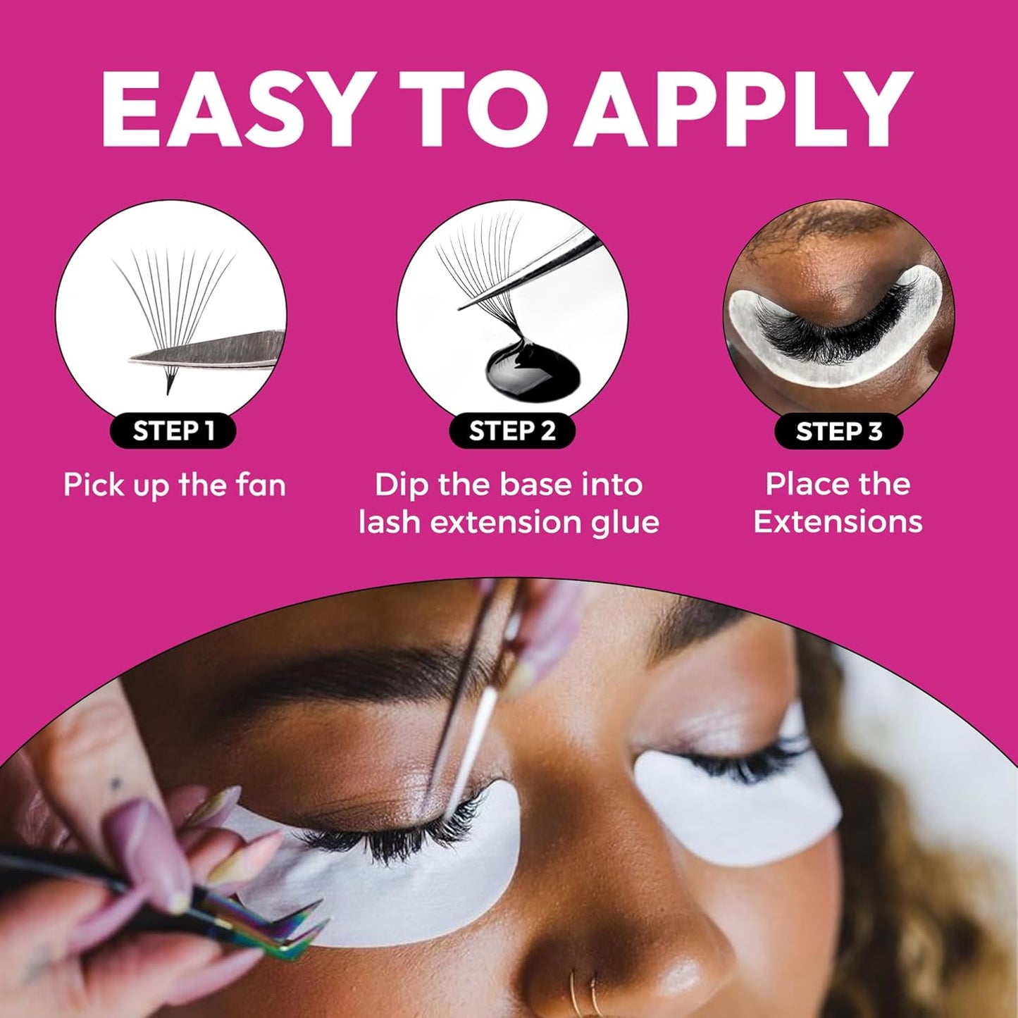Premade Lash Fans - 10D 0.03 Volume Eyelash Extensions | Soft, Lightweight, Handmade, Pointy Base, 13mm