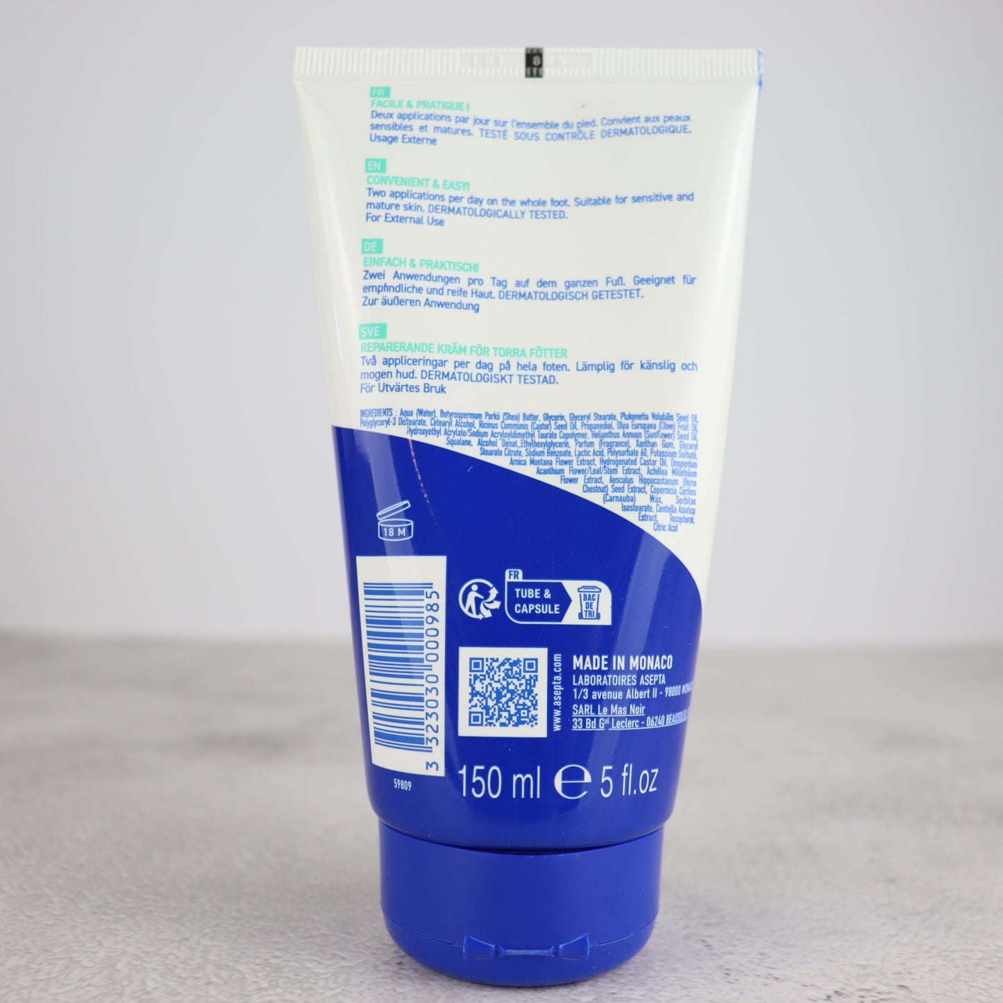 Akileine Nutri-Repair Foot Cream - Ultra-Hydrating Foot Moisturizer Cream for Dry Cracked Heels and Feet, Deep Nourishment For Callus, 24-Hour Moisturization, 5 Fl Oz
