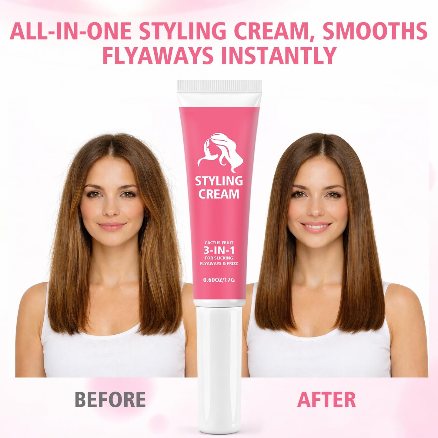 Lubynia Fly Away Stick for Hair, Hair Mascara for Flyaways, Wax Stick for Hair, Lightweight Anti Frizz Slick Back Hair Styling Wax Stick, Taming Wand Gel for Smoothing Women Girls, Mothers day Gifts