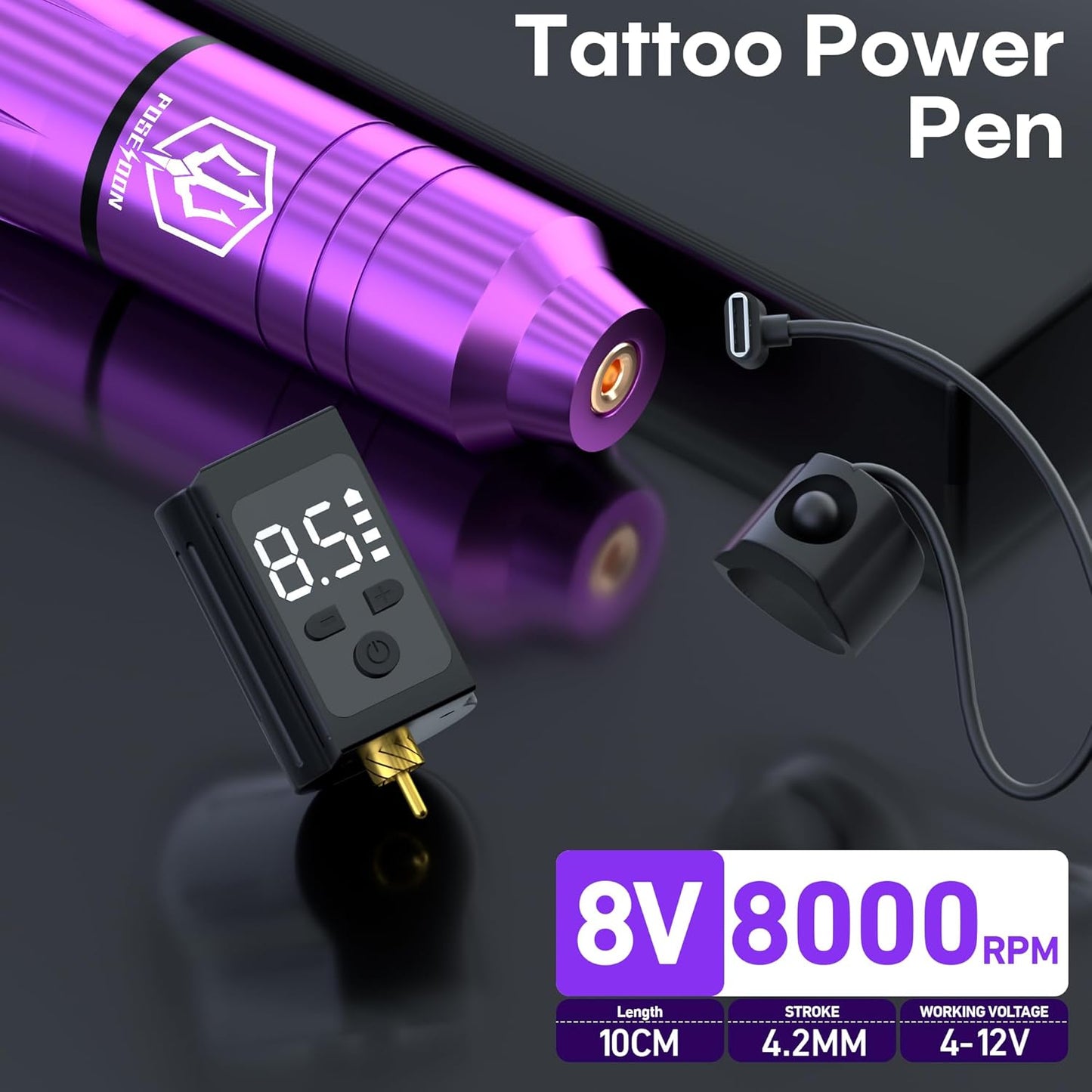 Tattoo Pen Set - Wireless Tattoo Gun Kit with 2 Batteries & 20 Cartridges | Complete Supplies for Beginners