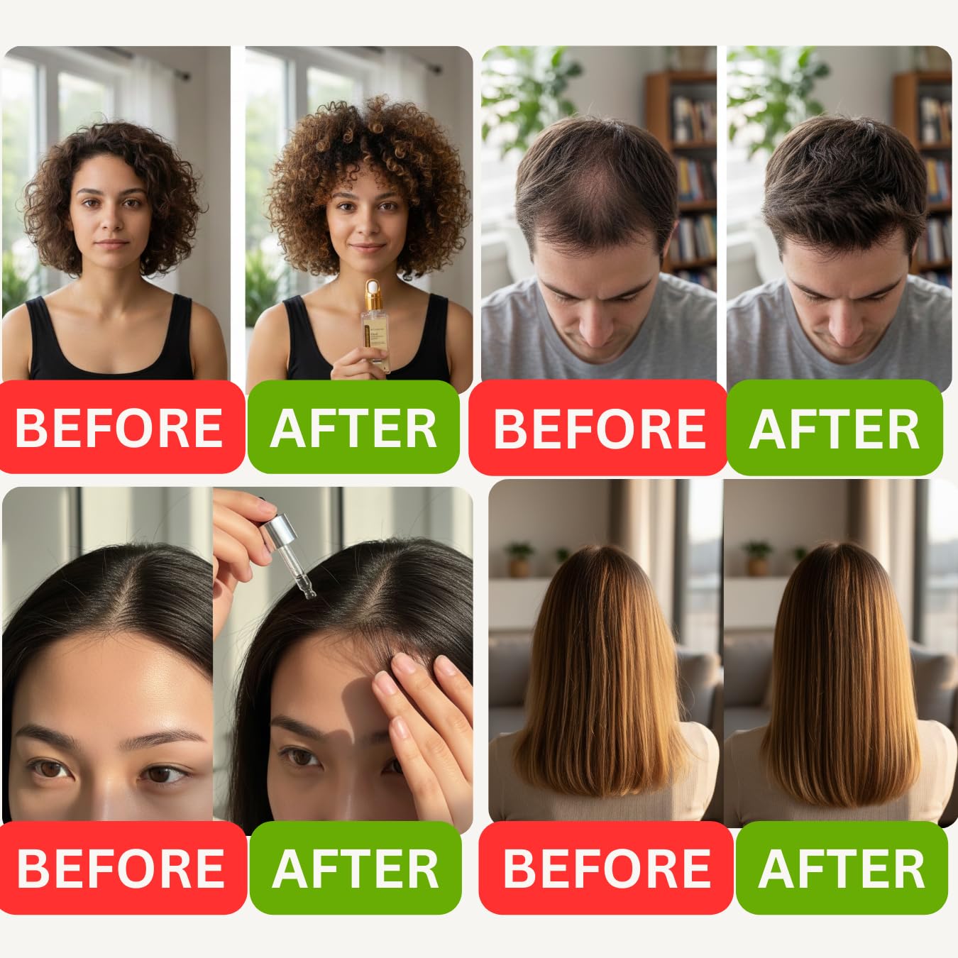 Revatology Hair Thickening Serum for Women and Men, Lightweight non-greasy Leave In for Thinning Hair and Scalp Care, 30 Cold Pressed Botanicals with Rosemary and Biotin, Chemical Free (Made in USA)