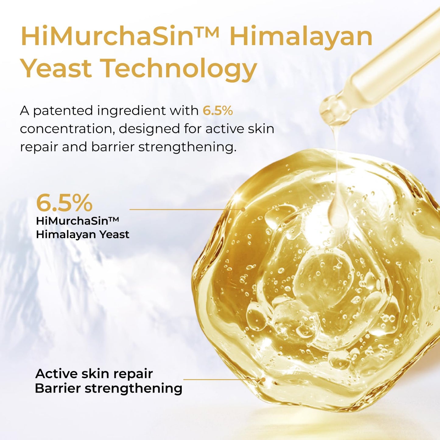 CHANDO HIMALAYA 2-Step Niacinamide Brightening Ampoule Mask (1.5ml+33mlx5 PCS) - Hydrating Mask with Niacinamide, Himalayan Barley Beta-Glucan & Glacier Water for Spot Reduction