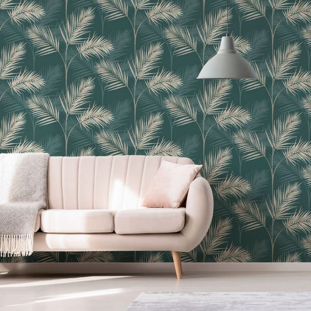 Fine Decor South Beach Blush Fronds Wallpaper