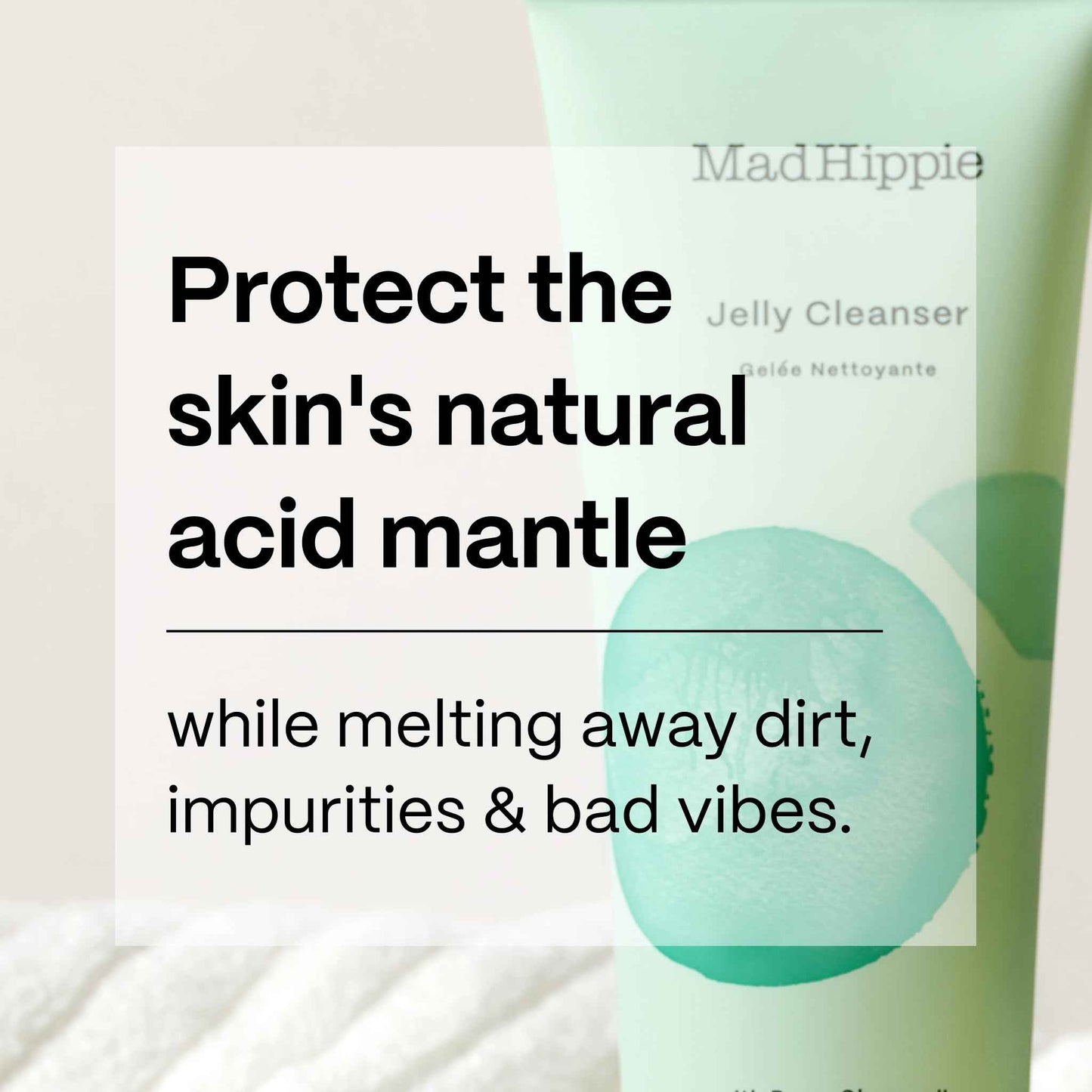 Mad Hippie Jelly Cleanser - Jelly to Milky Hydrating Face Wash for Women/Men with Rose, Chamomile, and Hyaluronic Acid, 4 Fl Oz