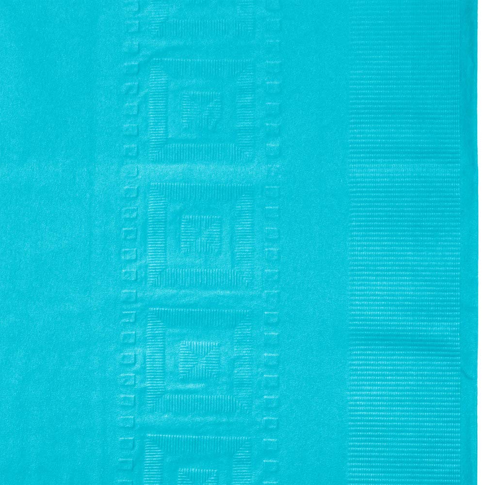 Creative Converting Tissue/Poly Tablecover Table Cover, 54" x 108", Bermuda Blue