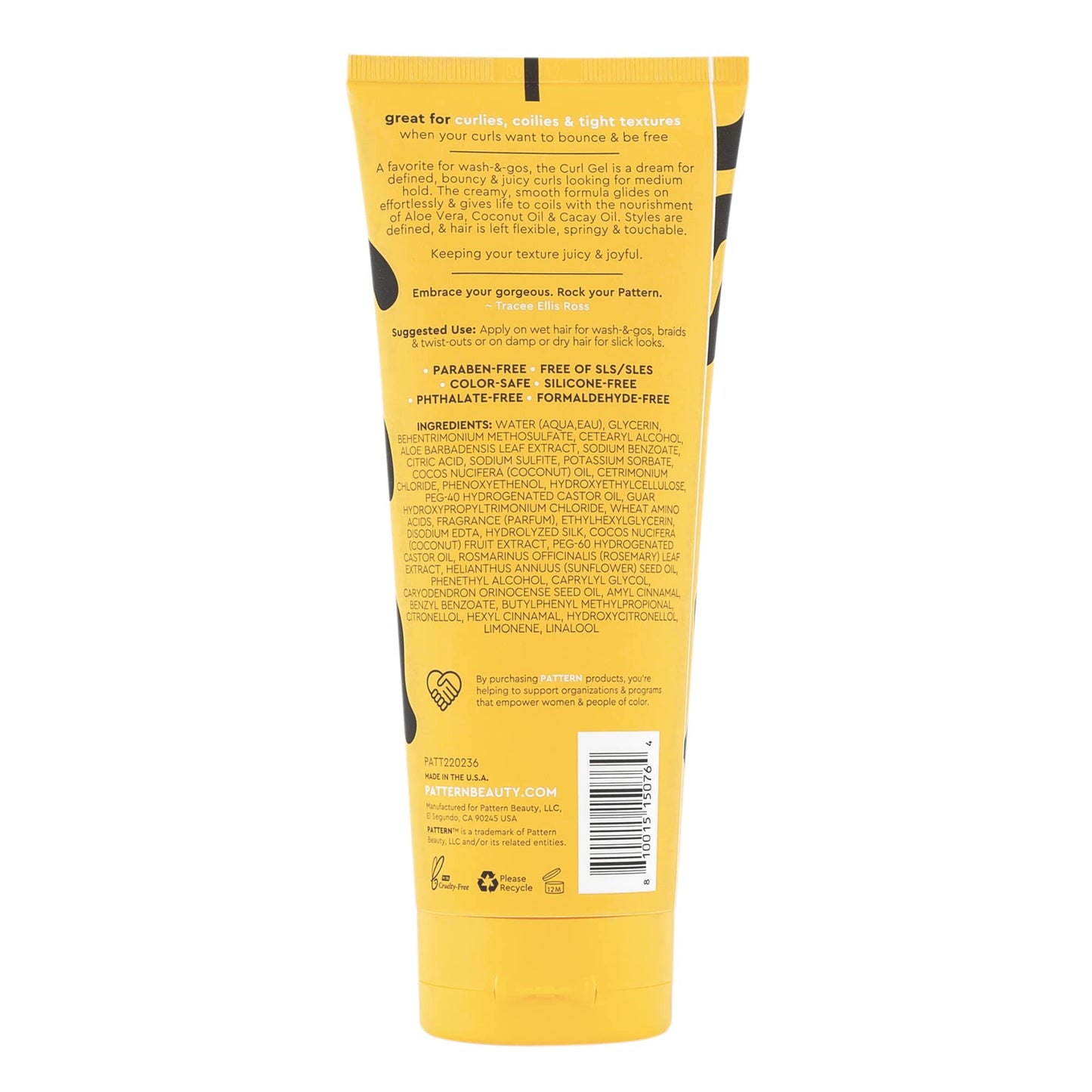 PATTERN Beauty by Tracee Ellis Ross Curl Gel 9.8 fl oz - Definition and Shine for Curlies, Coilies and Tight Textures