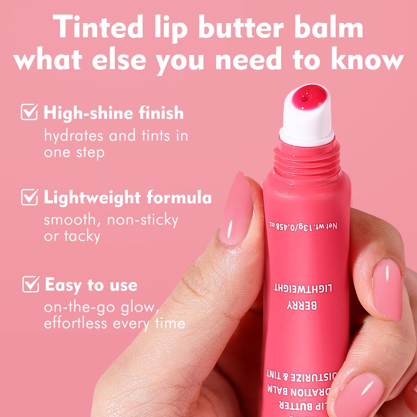 KIMUSE 6 Pcs Tinted Lip Butter Hydration Balm Set, 6 Flavored Shades Hydrating Plumping Gloss with Hyaluronic Acid & Vitamin E, Sheer Tint, Non-Sticky | Vegan Lip Care Makeup for Dry Lips & Daily
