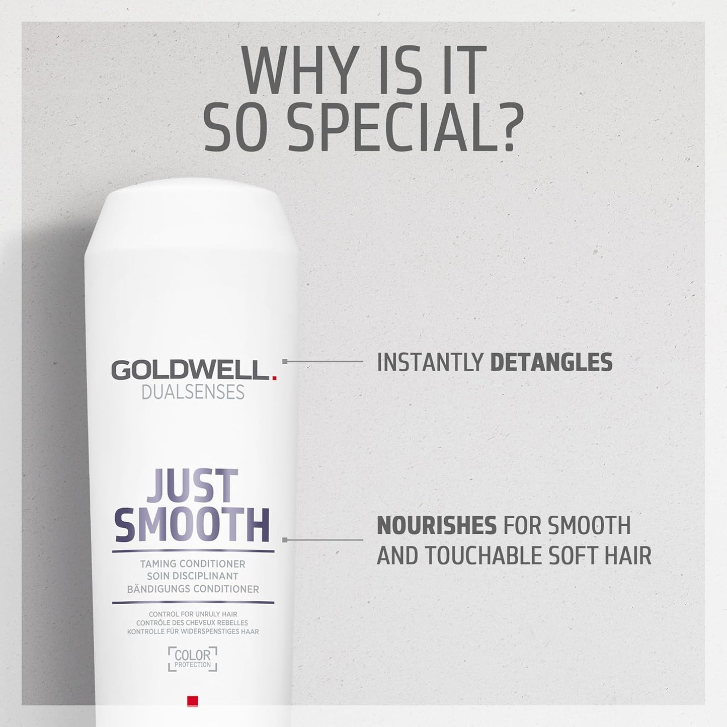 Goldwell Just Smooth Anti-Frizz Conditioner - Taming Formula for Humidity Control | 33.8 oz