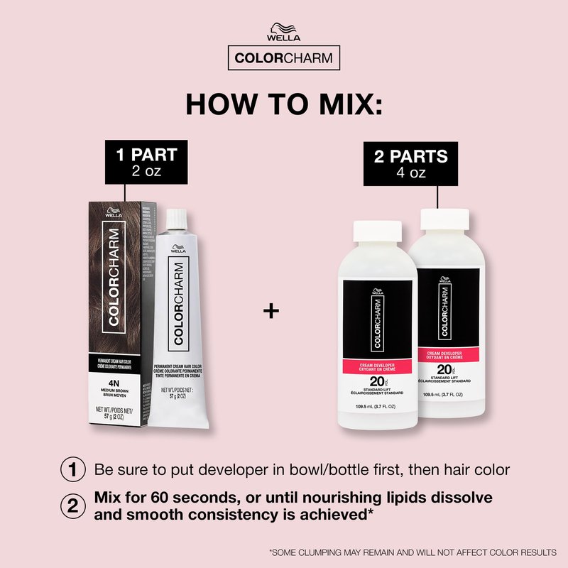 COLORCHARM Permanent Cream Hair Color, 3N Dark Brown, 2 oz.