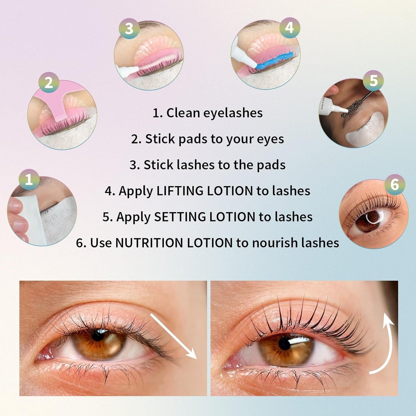 Korean Lash Lift Kit - Easy Apply Brow Lamination for Natural Results | Instant Lifting & Curling with Glue Balm
