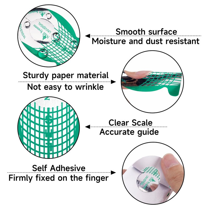 G2PLUS Nail Forms for Gel Builder, 500PCS Nail Extension Forms, Long Length Reusable Tip Shape Guide Stickers for DIY and Home Use Salon Supplies