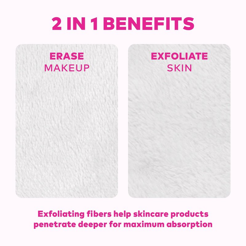 The Original MakeUp Eraser 7-Day Set, Erase All Makeup with Just Water, Including Waterproof Mascara, Eyeliner, Foundation, Lipstick, Sunscreen, and More! Teddy, 7ct.