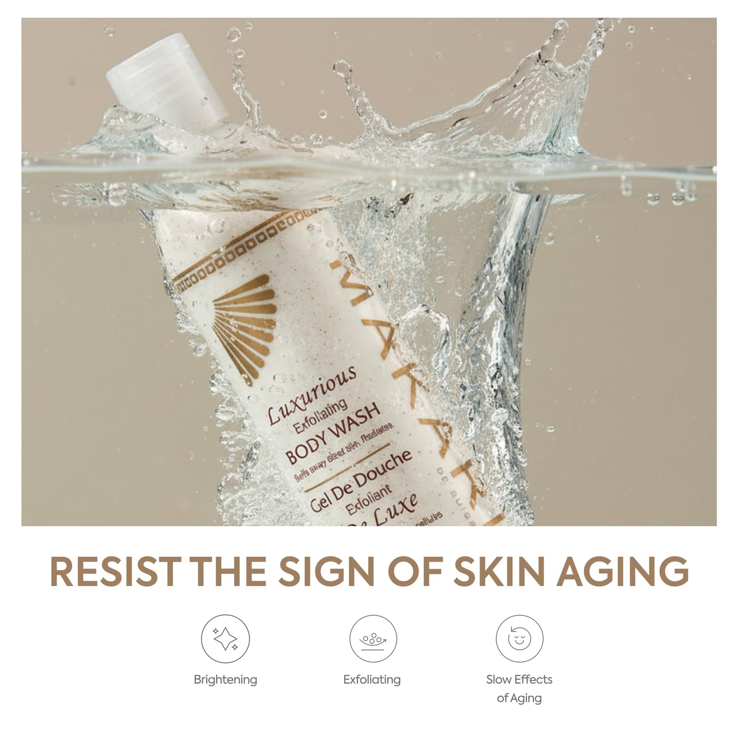 Makari Classic Luxurious Exfoliating Body Wash (500 ml) | Brightening & Exfoliating Body Cleanser | Removes Dead Skin Cells & Unclogs Pores | Recommended for All Skin Types