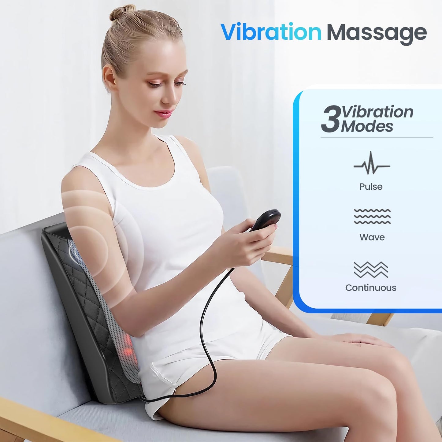 CuPiLo Back and Neck Massager, FSA Eligible HSA Store Massager for Pain Relief Deep Tissue, Heated Massage with Vibration, Massage Pillow for Neck, Back, Shoulder, Leg, Fathers Day Dad Gifts for Men