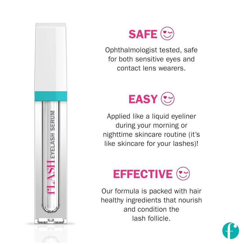 Eyelash Serum Mini for Long-Looking Natural Lashes - Enhances & Strengthens, Travel Size 1mL (0.034 Fl Oz)