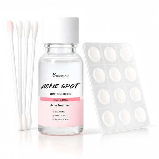 SIRUIMAO Premium Drying Lotion with Swab, Overnight Solution For Face and Body, Dry Out Pimples, Blemishes, Zits And Clean Pores, 12ml / 0.41 FlOz