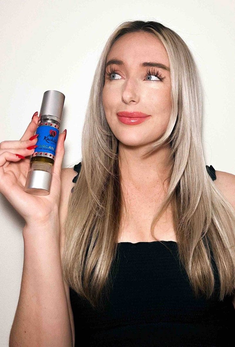 Kachita Spell New Hair Treatment 16oz MirrorPRO Mask, Super Gloss and Shine Capillary Moroccan Argan Oil for Hair and Skin Premium Grade 100% Pure Moisturizer