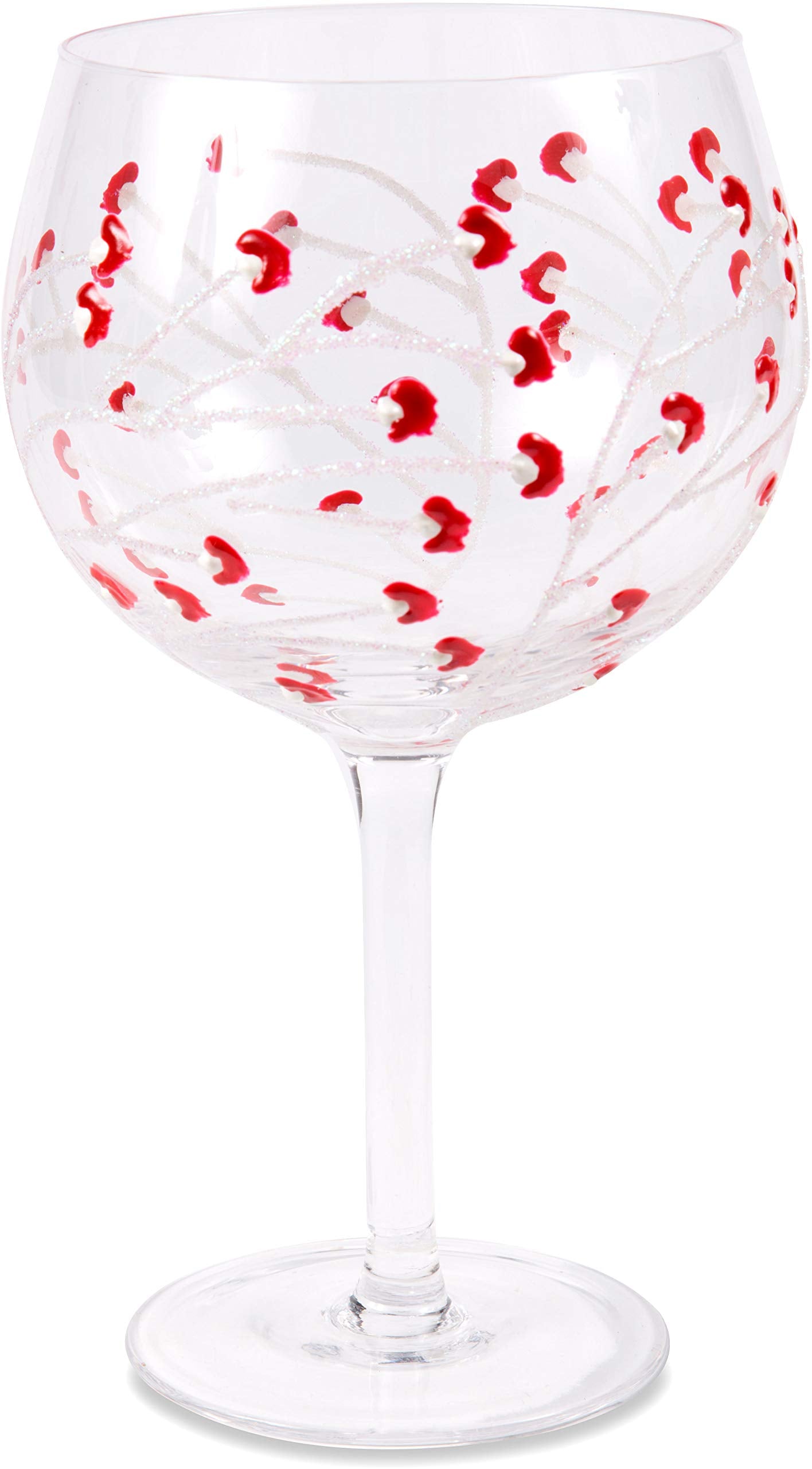 Pavilion Gift Company Pavilion-Red Sprout-24 Oz Hand Decorated Removable Happy 50th Birthd Wine Glass, 24 oz