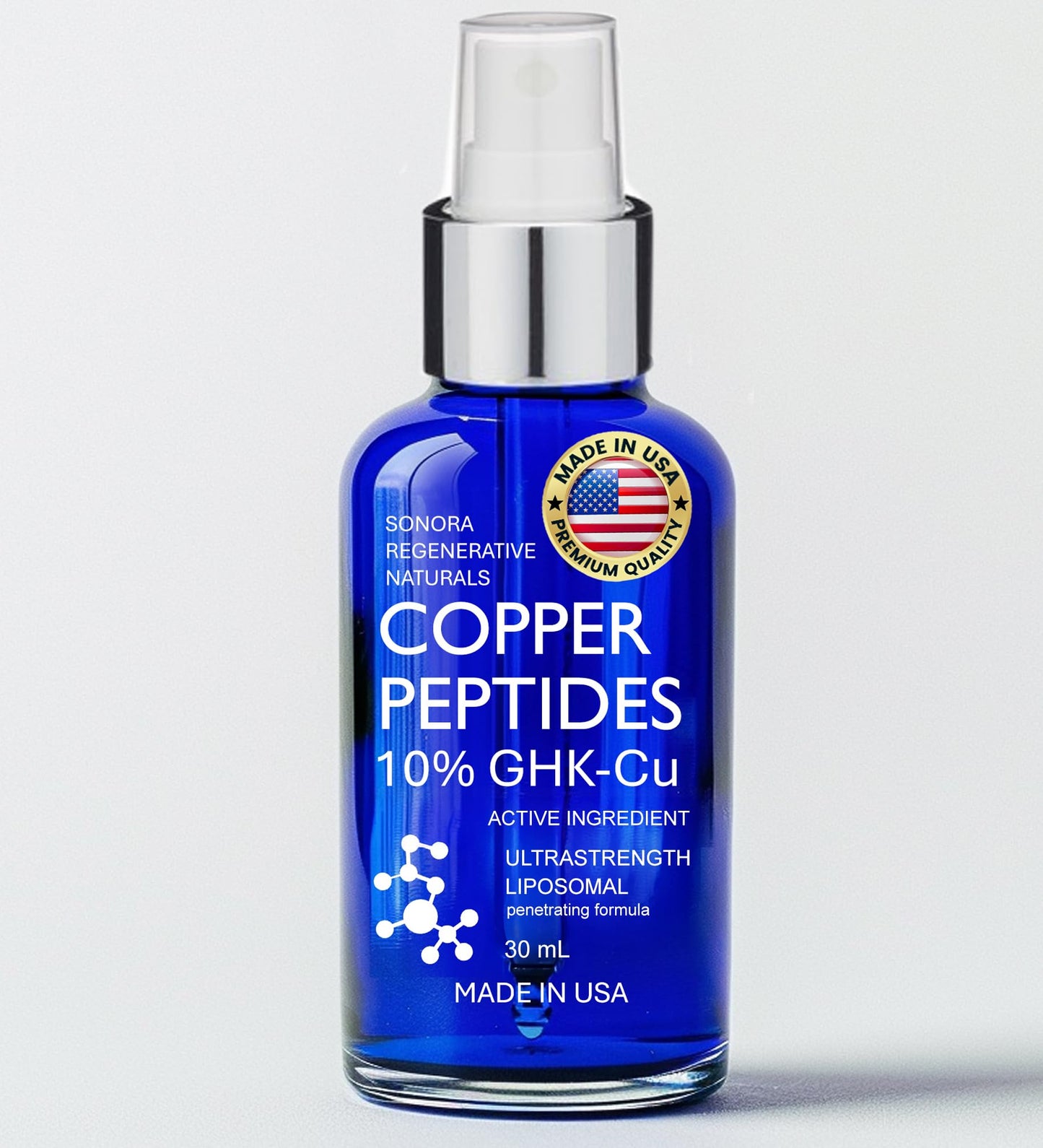 Copper Peptides for Hair Growth - Ultrastrong 10% Copper Peptide Serum for Hair Liposomal 7x Absorption - MADE IN USA