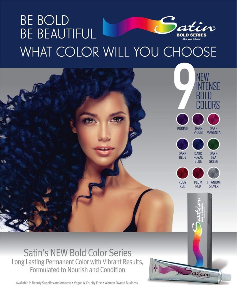 Bold Dark Magenta Satin Hair Dye - Permanent & Semi-Permanent | Vegan & Cruelty-Free