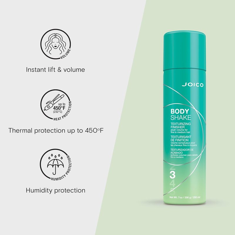 Joico Body Shake Texturizing Finisher - Long-Lasting Volume & Fullness | Frizz Control & UV Protection for Fine to Medium Hair