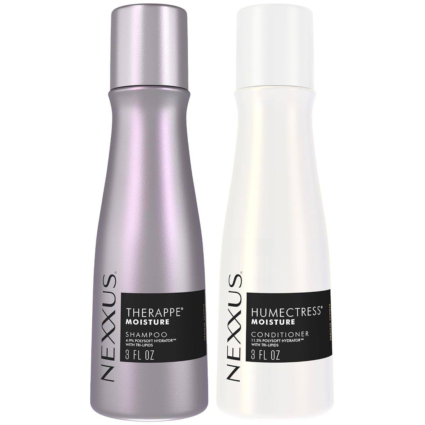 Nexxus Therappe Shampoo & Humectress Conditioner Set - Ultimate Moisture for Dry Hair | Travel Size, 3 Oz Each
