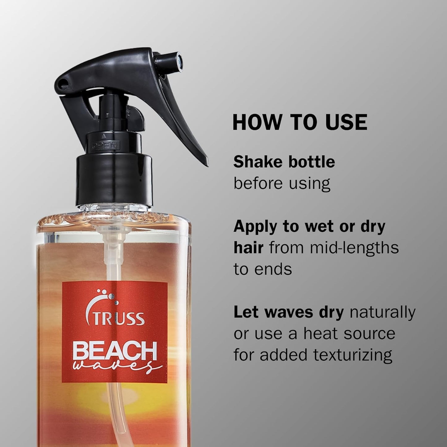 Truss Beach Waves Leave-In Spray Treatment - 8.79 Oz | Effortless Beachy Texture