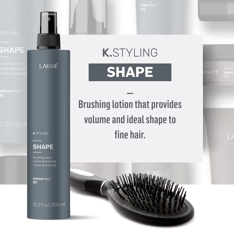 Lakmé K.Styling Shape Brushing Lotion, Volumizing Spray, Heat Protectant Spray for Hair, 10.2 Fl Oz