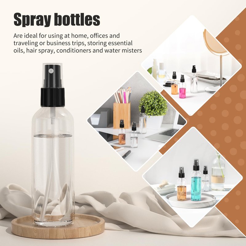 EPHECH 50PCS Small Spray Bottle, 4oz/120ml Travel Spray Bottle Clear Fine Mist Spray Bottles Plastic Empty Refillable Spray Bottles for Skin Care, Hair Care, Plant Care & Home Cleaning