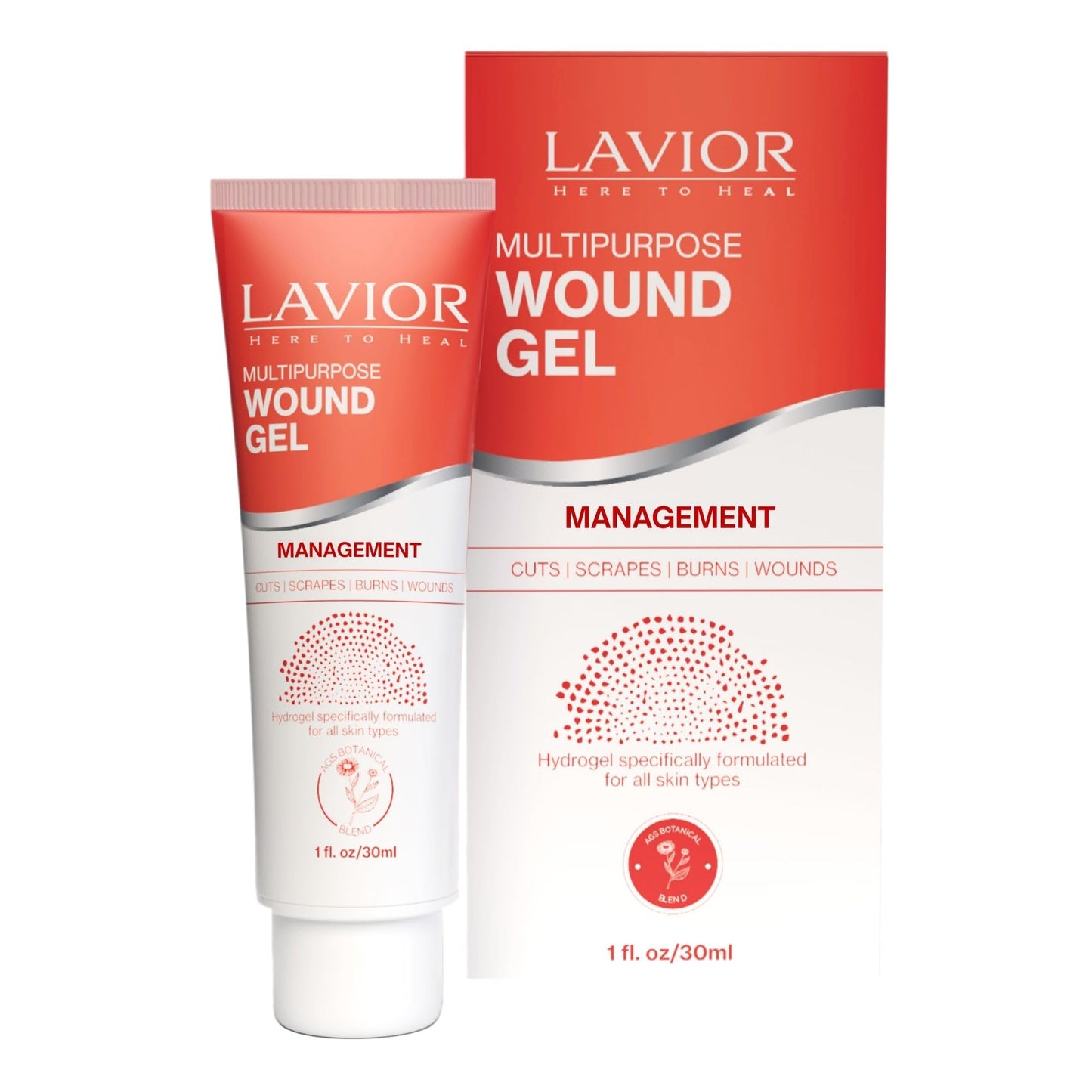 LAVIOR Advanced Botanical Wound Gel – Fast Healing Ointment for Cuts, Scrapes, Wounds, Burns & Skin Irritations – Natural Clinically Proven Recovery Care – Steroid & Antibiotic Free, 1oz
