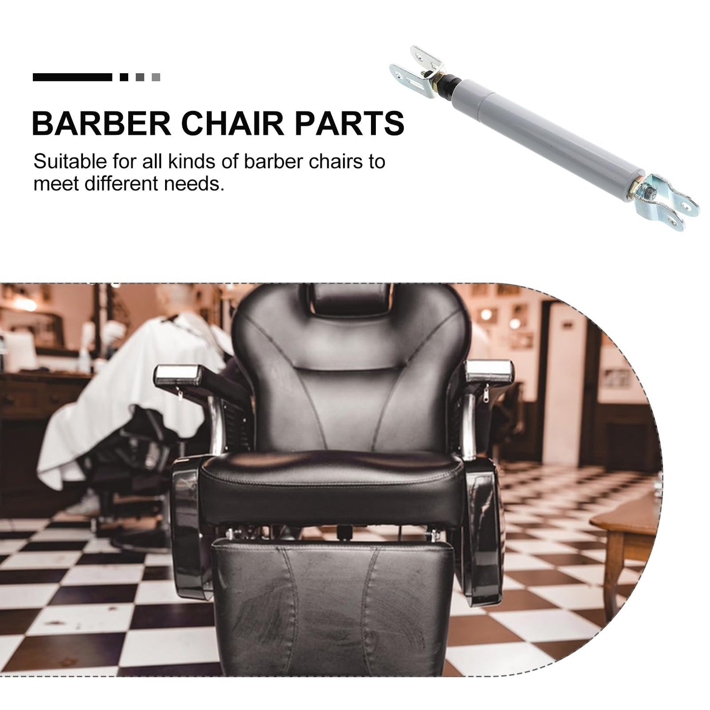 TOVINANNA Barber Chair Hydraulic Recliner Rod Replacement Part Durable Gas Spring Pull Cable for Salon Chair Accessories 10.62In Adjustable Connecting Rod