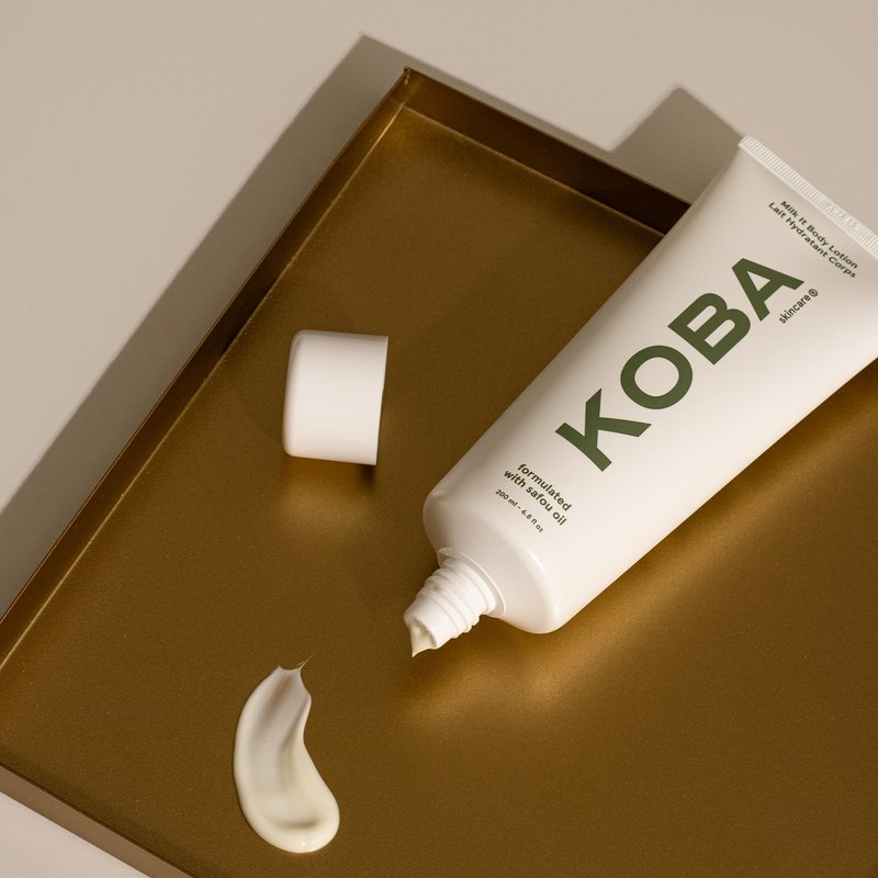 KOBA Milk It Body Lotion - Hydrating Moisturizer for Women & Men - Hydrating - Normal to Dry Skin - Woody, Floral, & Musk Fragrance - Natural - Shea Butter - Safou Oil - Vitamin C - Vegan (6.8 Fl Oz)