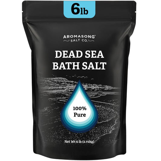 Aromasong Dead Sea Salt Bath Soak 6 Lbs. Bulk Pack – 100% Natural Dead Sea Salts for Soaking, Relaxation, and Detoxification of Skin, Dead Sea Salts for Bath to Rejuvenate and Refresh.