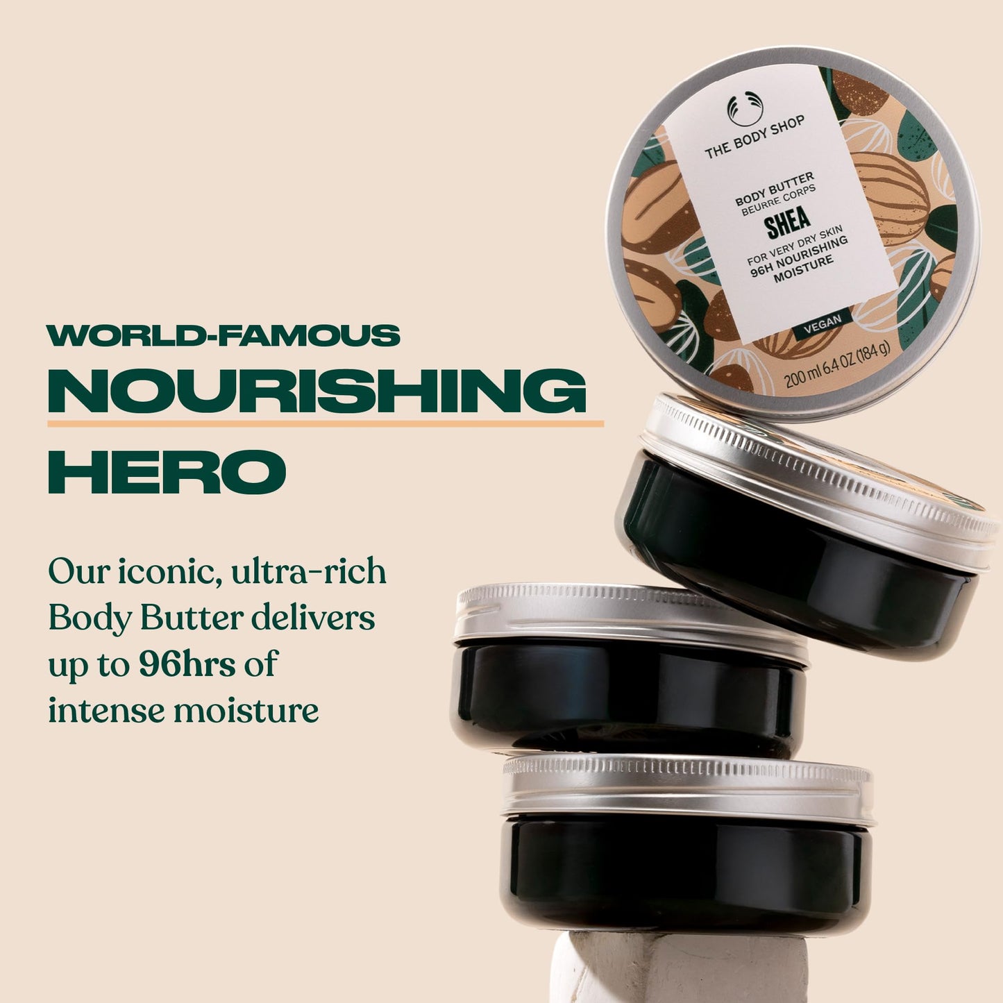 The Body Shop Nourish & Flourish Shea Body Care Gift Set, Vegan, 5-Piece Gift Set