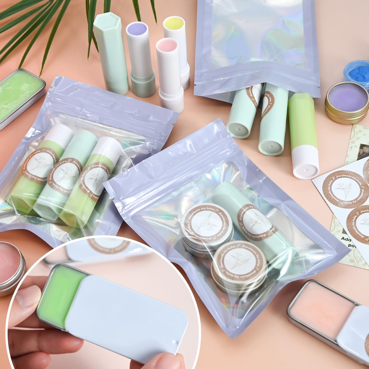 JUYRLE Lip Balm Making Kit- Coconut Lip Gloss Kit with Beeswax, Jojoba Oil, and Coconut Oil for Adults & Girls, Make Your Own Lip Balm– DIY Moisturizing Lip Care