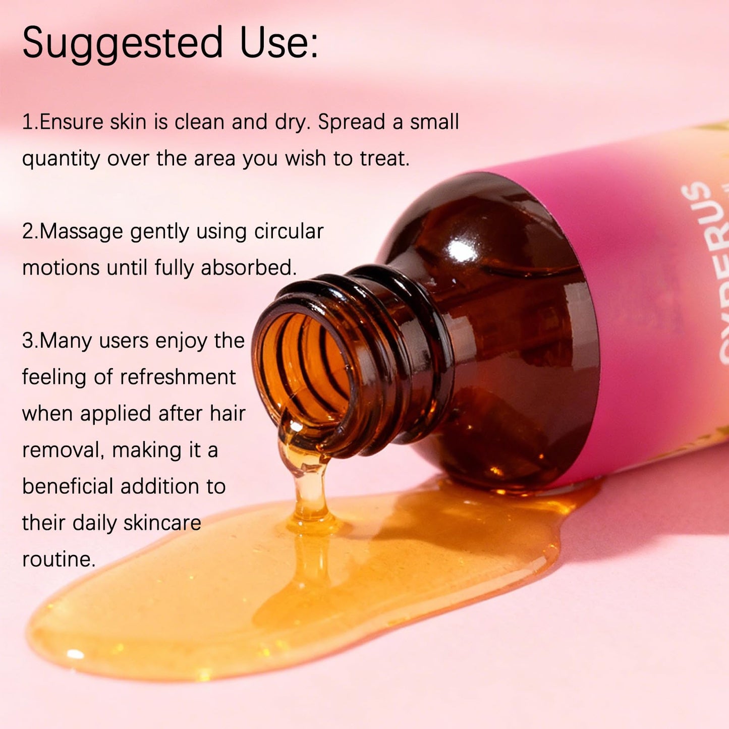 WOJJ Cyperus Rotundus Oil for Natural Hair Reduction, 60ml Hair Inhibiting Oil with Jojoba & Rosehip, Soothing and Moisturizing Body Oil for All Skin Types (1)