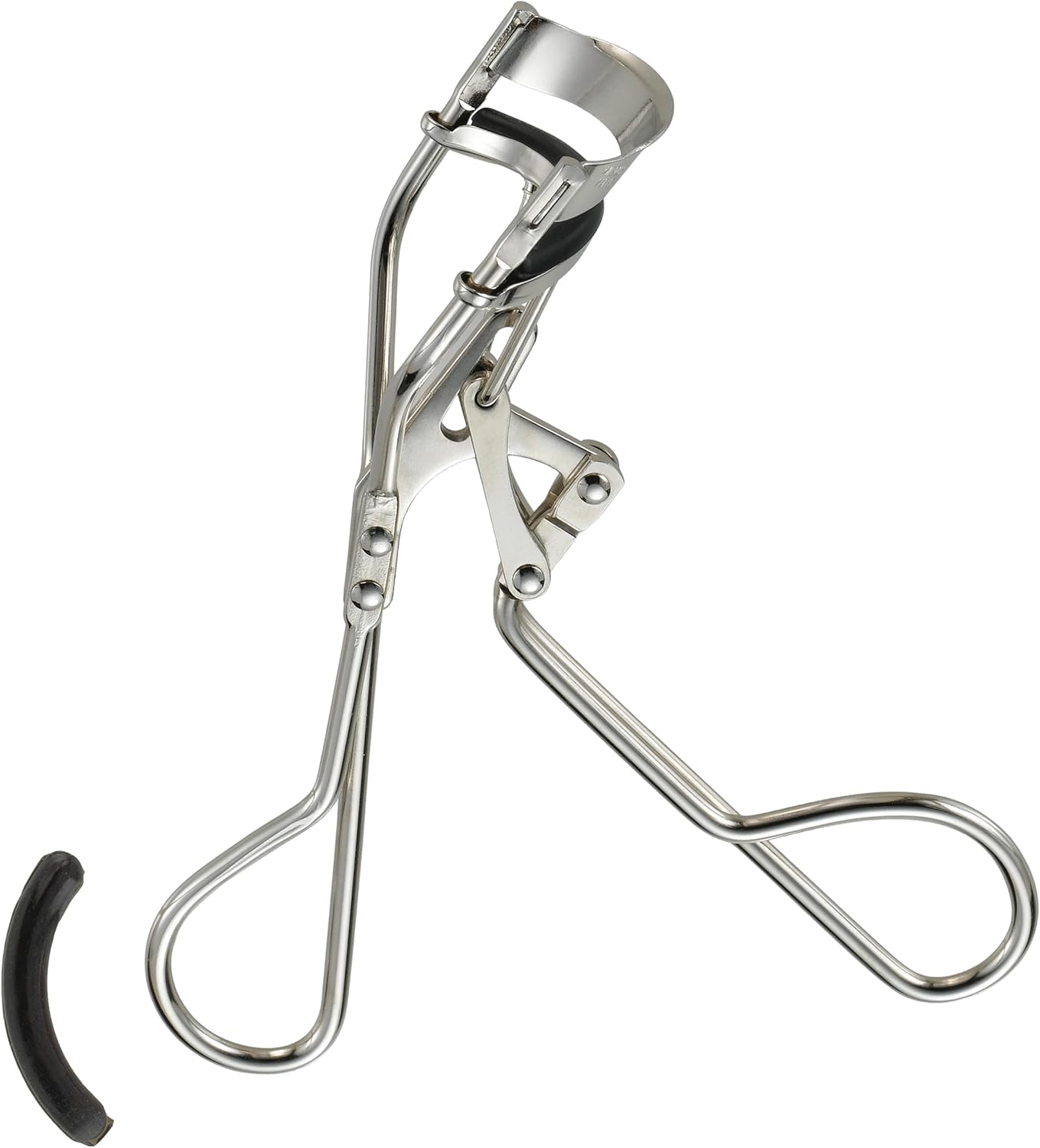 JAPONESQUE Eyelash Curler - Instant Power Curler for Longer Lashes | Silicone Pad, Nickel Finish
