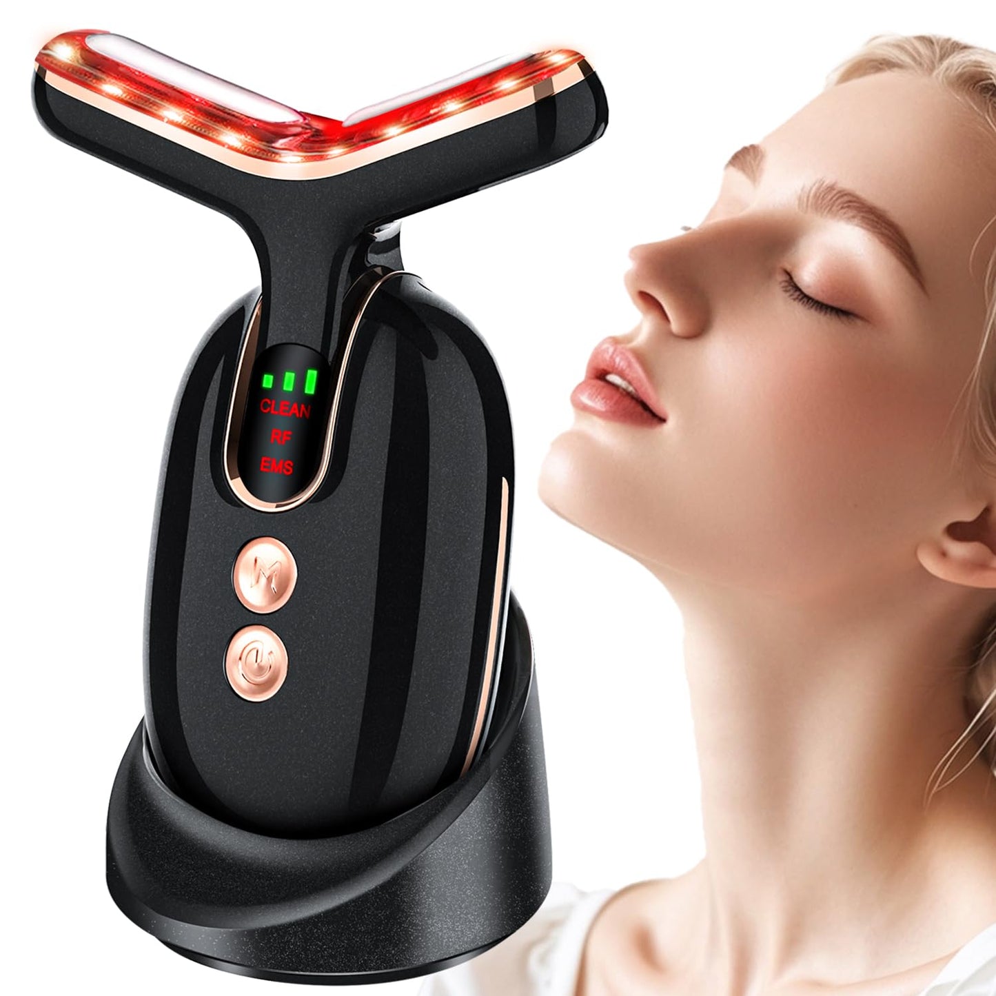 7 in 1 Multifunctional Facial Massager, Red Light Therapy for Face with 7 Modes, Face Lift Device, Portable Facial Massager for Wrinkles,Neck&Skin Care
