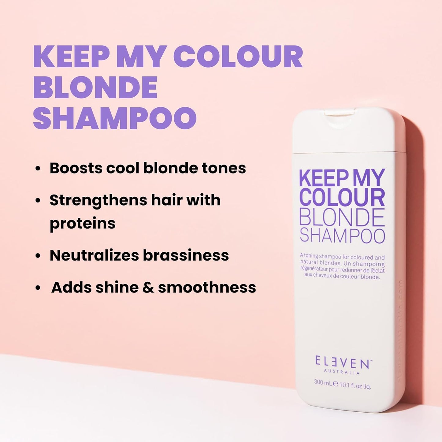 Keep My Colour Blonde Shampoo - Purple Toning Shampoo for Blonde & Color-Treated Hair | Sulfate-Free, Blue Base
