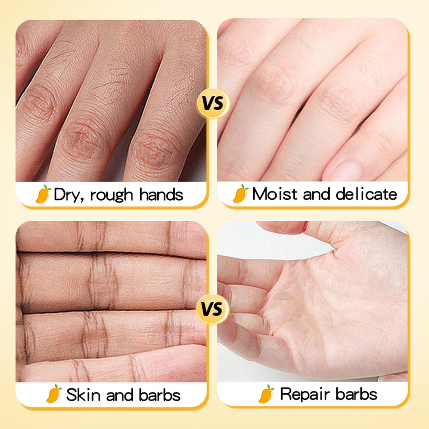 CLY AMS Mango Hand Milk, Mango Moisturizing Hand Cream for Dry Cracked Hands and Skin, Fruit Hand Lotion with Natural Plant Fragrance