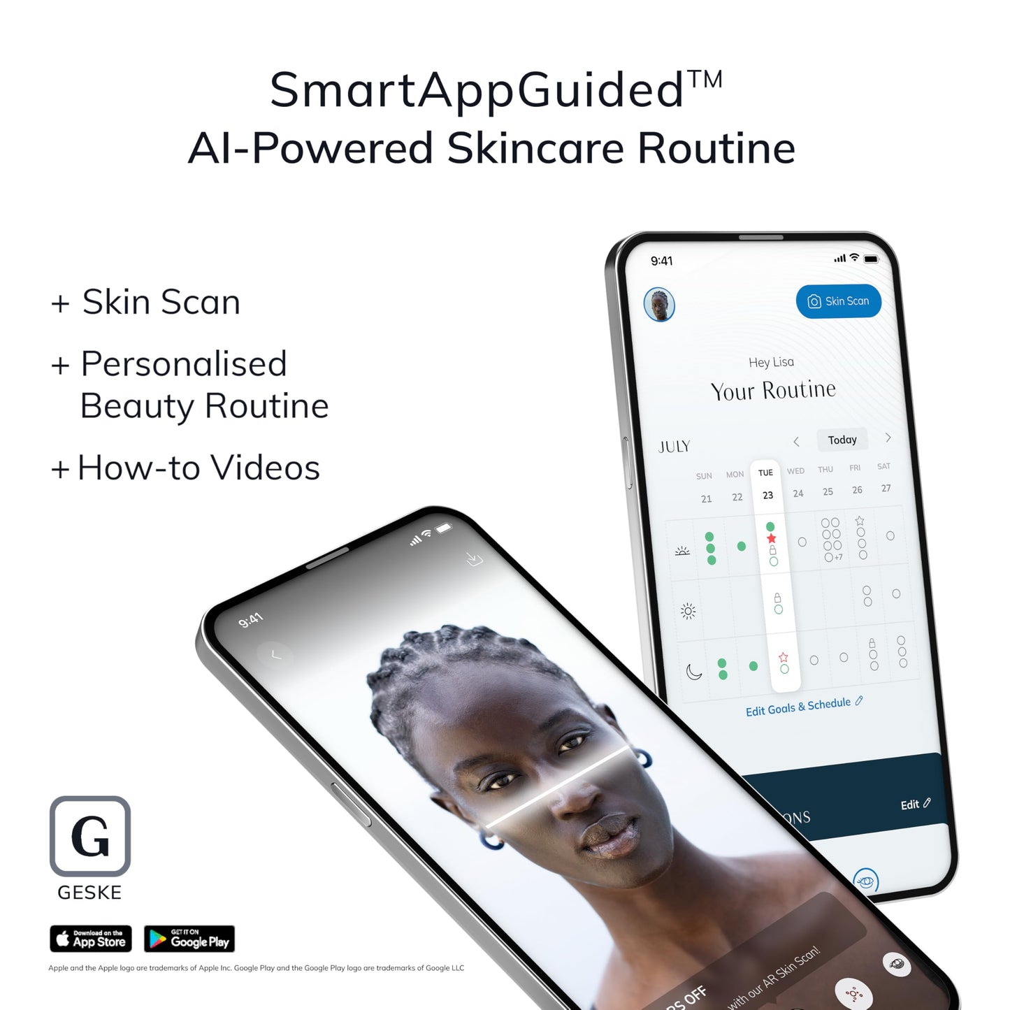 GESKE SmartAppGuided™ Cool & Warm Eye & Face Massager | 7 in 1 | Multi Massager | Face & Neck | Battery-free Cooling & Warming | Firms, Relaxes & De-Puffs Skin | Eye-Nose Area Targeted Design