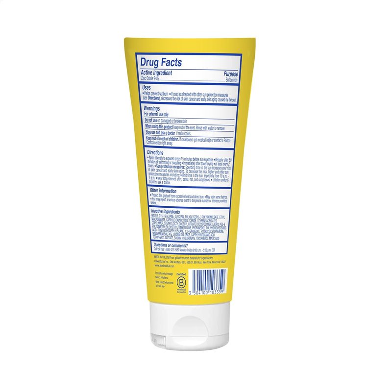 Mustela Baby Mineral Sunscreen Lotion SPF 50 - Sensitive Skin Protection | Water Resistant & Fragrance Free, Regular & Family Size