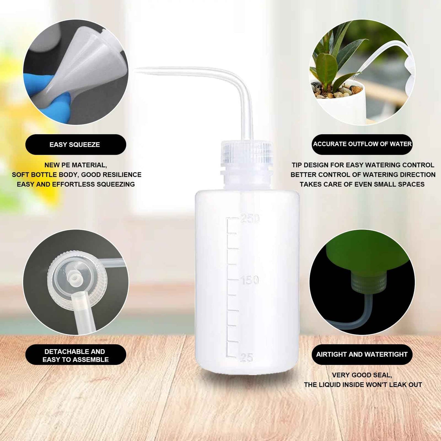 Anghie Tattoo Wash Bottles with Bags, 250ml & 500ml, 250Pcs/box White Bottle Bags for Tattoo Supplies