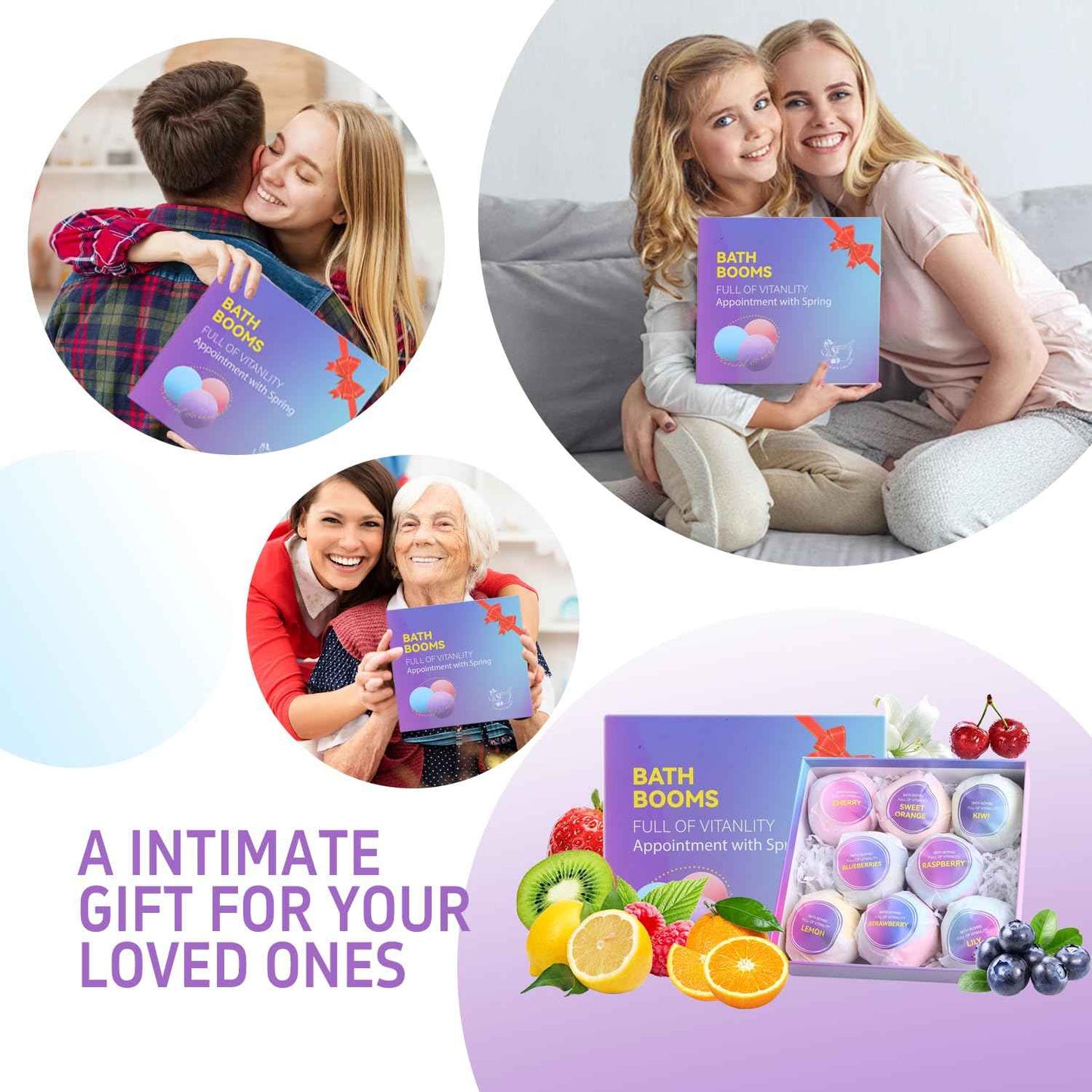 Bath Bombs Gift Set Handmade Natural Bath Bomb for Women Floating Bubble with Pure Essential Oil for Self Care & SPA Relaxation, Birthday Mothers Day Valentines Christmas Gifts, Girlfriend