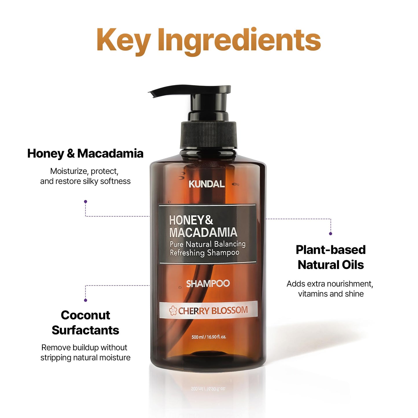 KUNDAL Honey & Macadamia Korean Hair Care Shampoo & Conditioner Limited Edition Gift Set, Amber Vanilla, 10.14 Fl Oz, Pack of 2 -Helps Hair Feel Moisturized, Argan Oil, Sulfate Free Long Lasting Scent